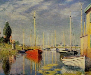  Argenteuil Canvas - Yachts at Argenteuil Claude Monet